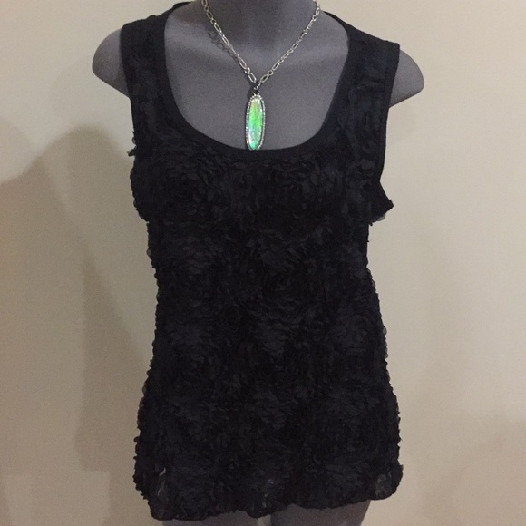 Maurices Tops - Maurice’s Black Textured Lined Tank Top Sz XL